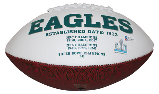Brian Dawkins Autographed/Signed Philadelphia Eagles Logo Football BAS 26051