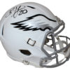 Brian Dawkins Signed Philadelphia Eagles Flat White Replica Helmet BAS 26055