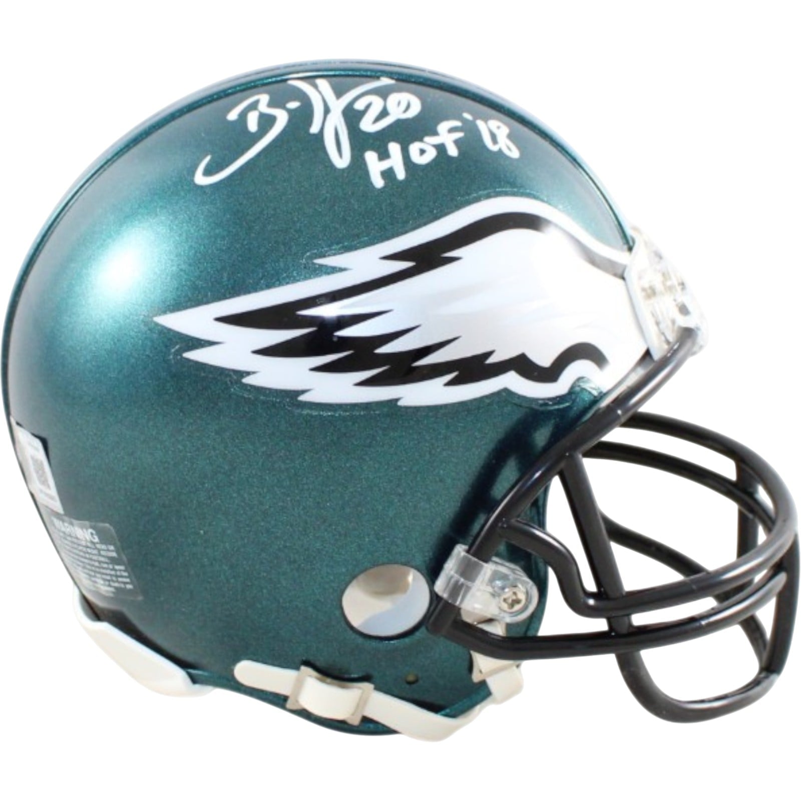 Brian Dawkins Signed Philadelphia Eagles Mini Helmet HOF Beckett Witness 58584