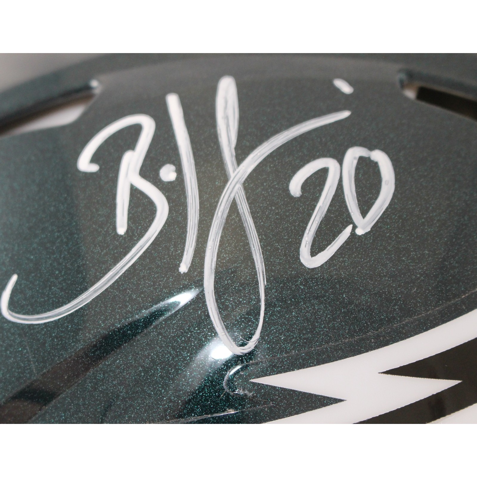 Brian Dawkns Autographed Philadelphia Eagles Pro Helmet Beckett Witness 55800