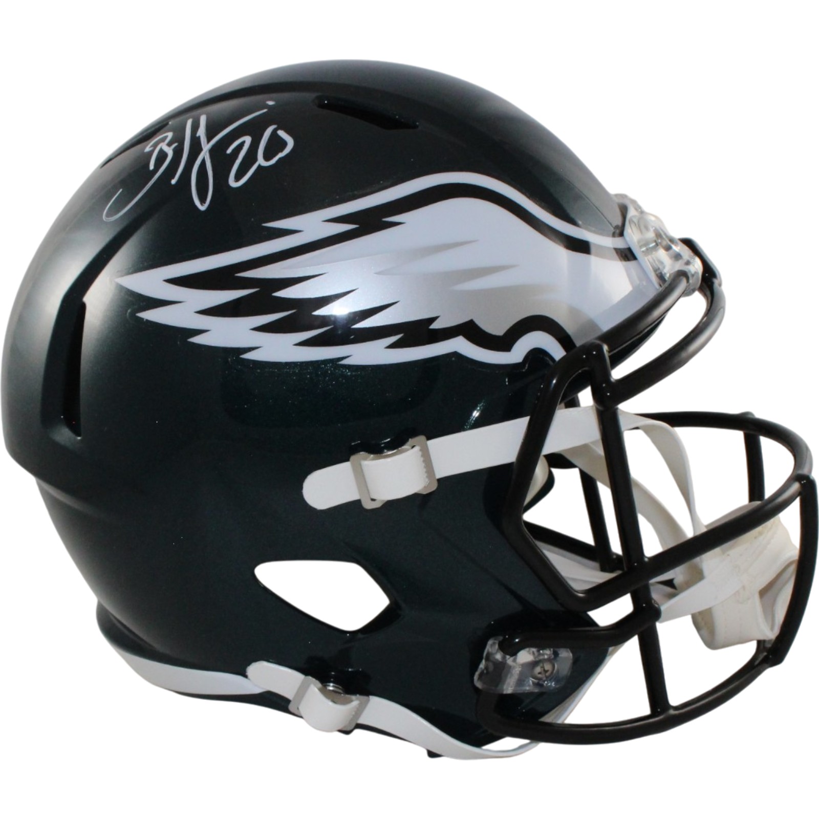 Brian Dawkins Autographed Philadelphia Eagles F/S Helmet Beckett Witness 55639
