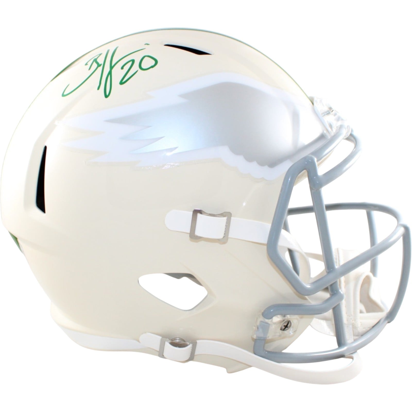 Brian Dawkins Signed Philadelphia Eagles Helmet F/S Replica Retro BAS 58613