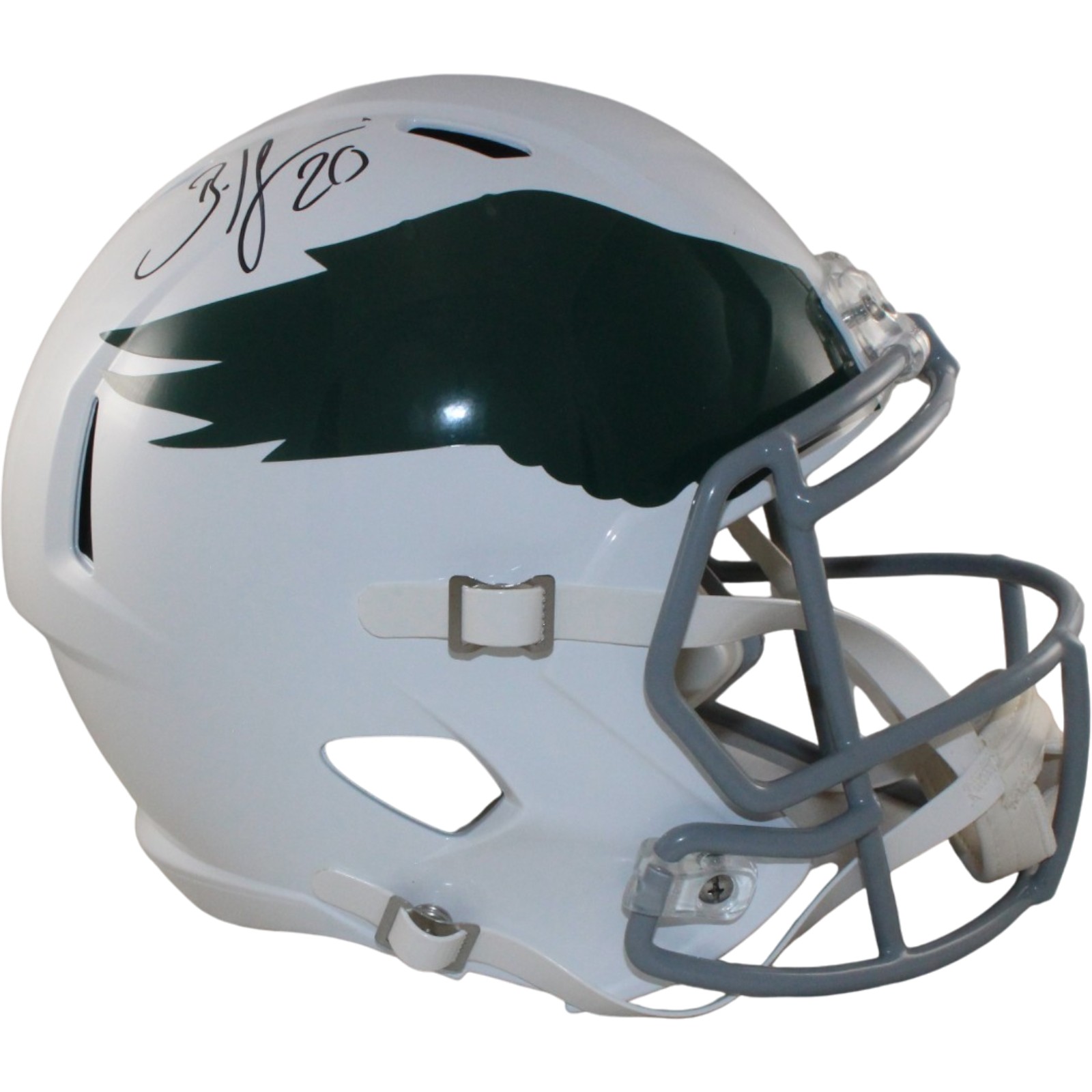 Brian Dawkins Autographed Philadelphia Eagles F/S TB Helmet Beckett Witness 55629