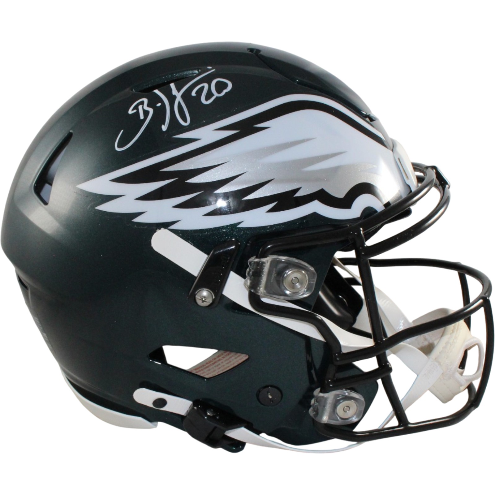 Brian Dawkns Signed Philadelphia Eagles Speedflex Helmet Beckett Witness 55779