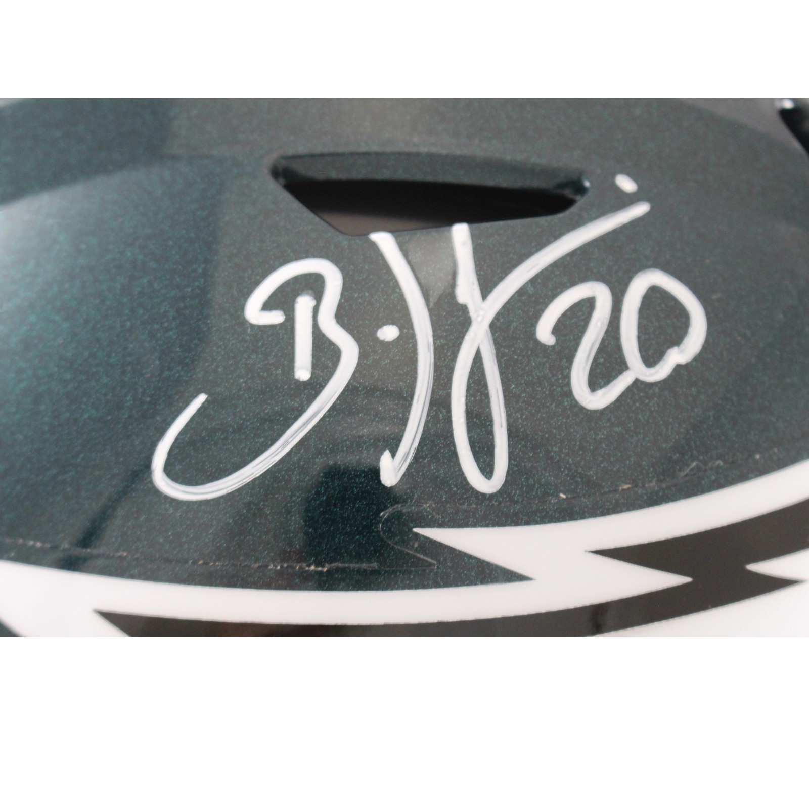 Brian Dawkns Signed Philadelphia Eagles Speedflex Helmet Beckett Witness 55779