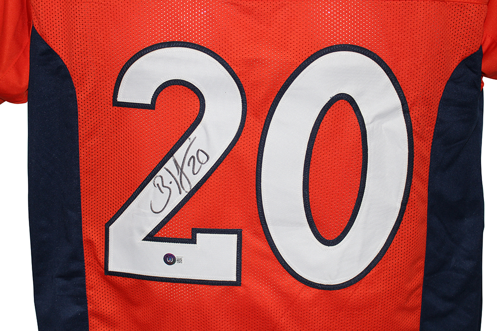 Brian Dawkins Autographed/Signed Pro Style Orange XL Jersey Beckett