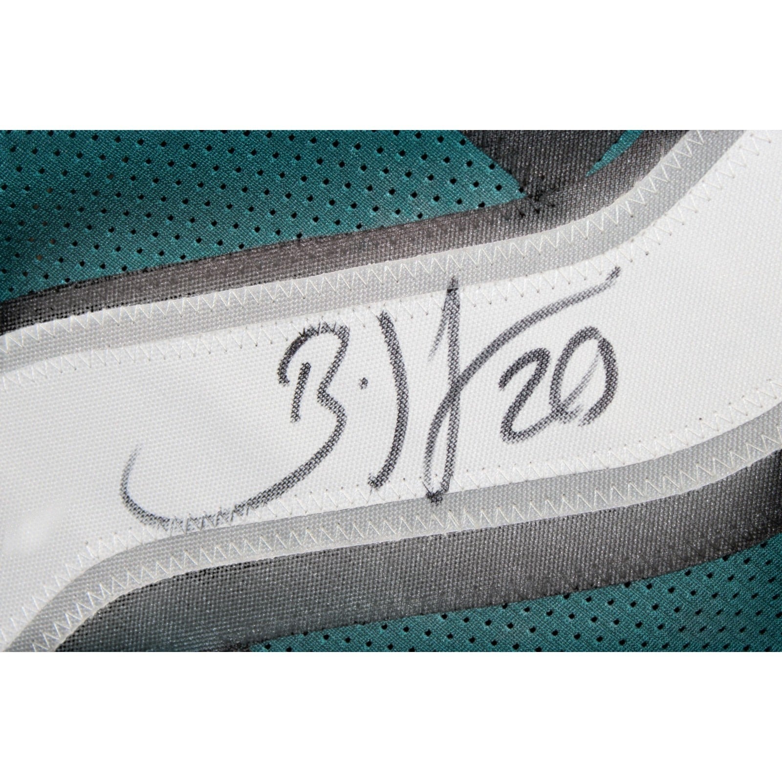 Brian Dawkins Autographed/Signed Pro Style Green Jersey Beckett Witness 58597 2 Brian Dawkins Autographed/Signed Pro Style Green Jersey Beckett Witness 58597