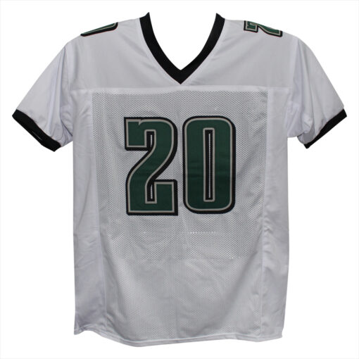 Brian Dawkins Autographed/Signed Pro Style sz XL White Jersey Beckett 38820