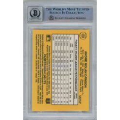 Andre Dawson Autographed 1987 Donruss #458 Card Beckett 46352