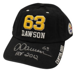 Dermontti Dawson Autographed Pittsburgh Steelers Dawson Hat HOF Beckett