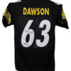 Dermontti Dawson Autographed Pittsburgh Steelers Black XL Jersey HOF JSA 11004