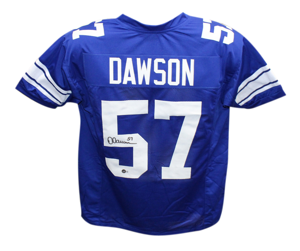 Dermontti Dawson Autographed College Style XL Blue Jersey Beckett