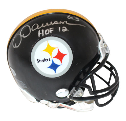 Dermontti Dawson Autographed Pittsburgh Steelers Mini Helmet HOF BAS 27411