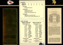 Len Dawson Autographed Kansas City Chiefs 22kt Gold Ticket Stat Card JSA 55995