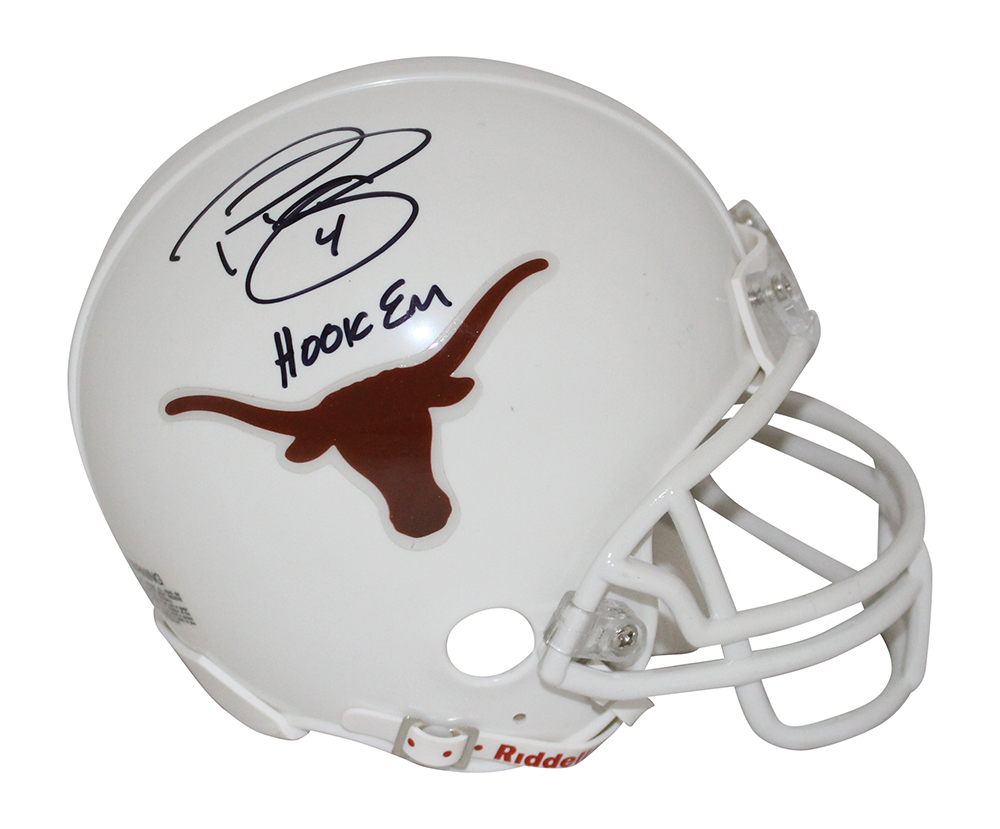 Phil Dawson Autographed Texas Longhorns Mini Helmet Hook Em JSA 32948