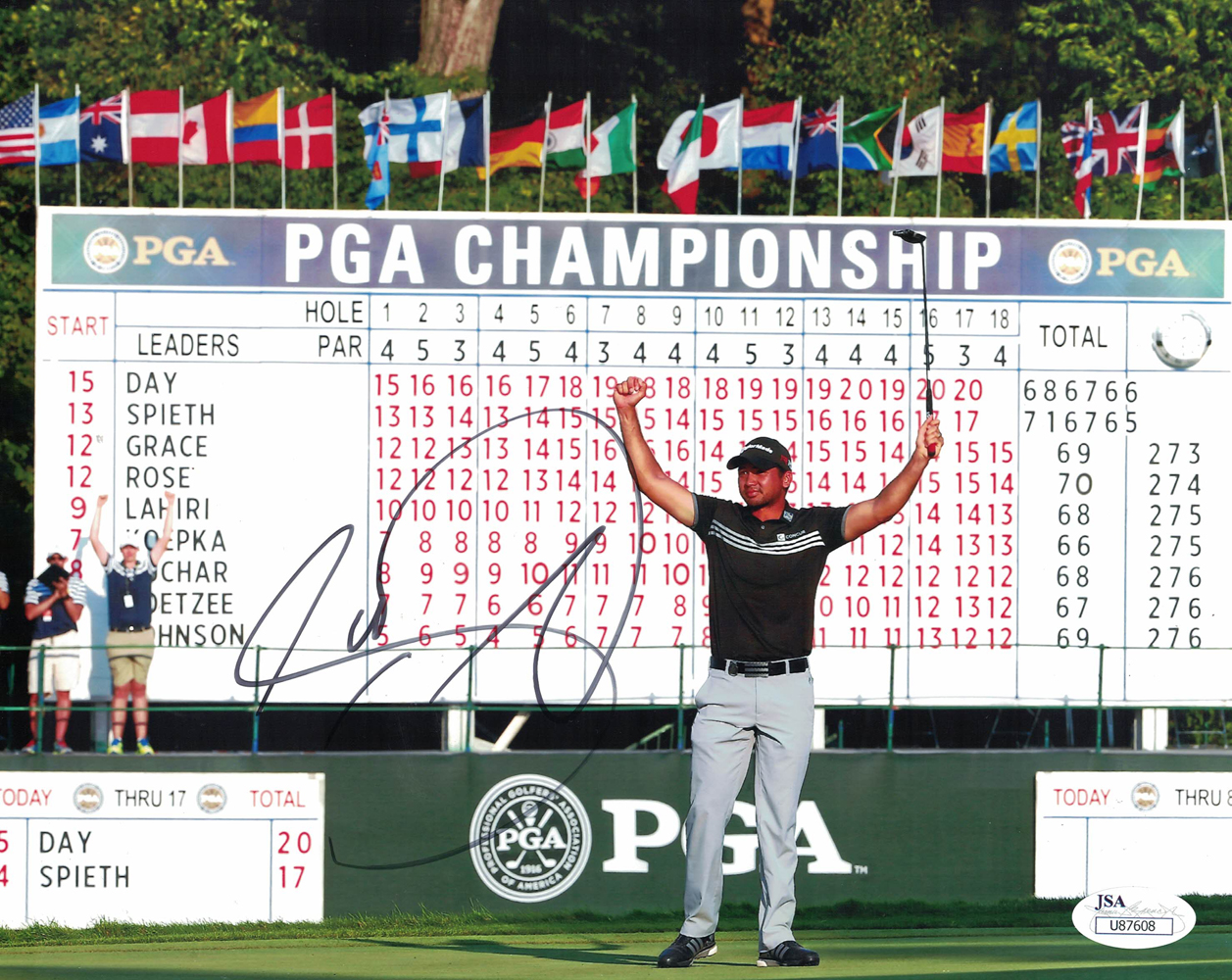 Jason Day Autographed/Signed PGA Championship Golf 8x10 Photo JSA 30279