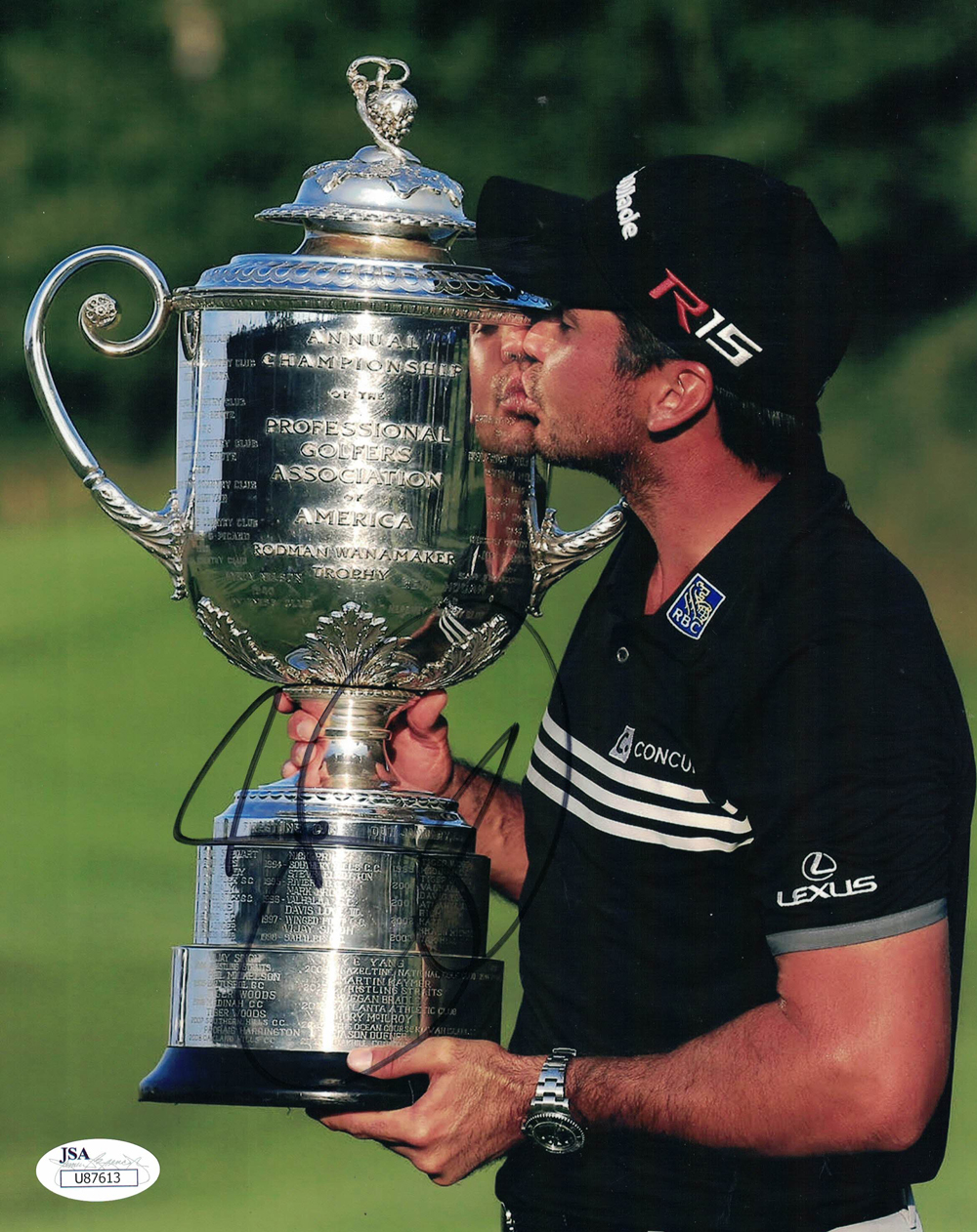 Jason Day Autographed/Signed PGA Championship Golf 8x10 Photo JSA 30281