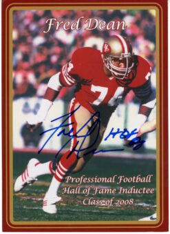 Fred Dean Signed San Francisco 49ers 5x7" Enshrinement Invitation Beckett 56083