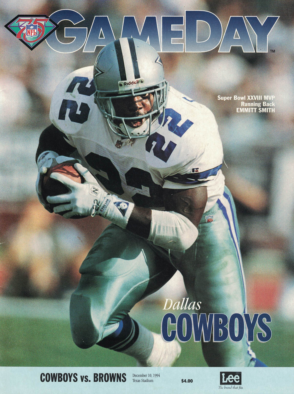 Dallas Cowboys 12/10/1994 Gameday Magazine vs Cleveland Browns