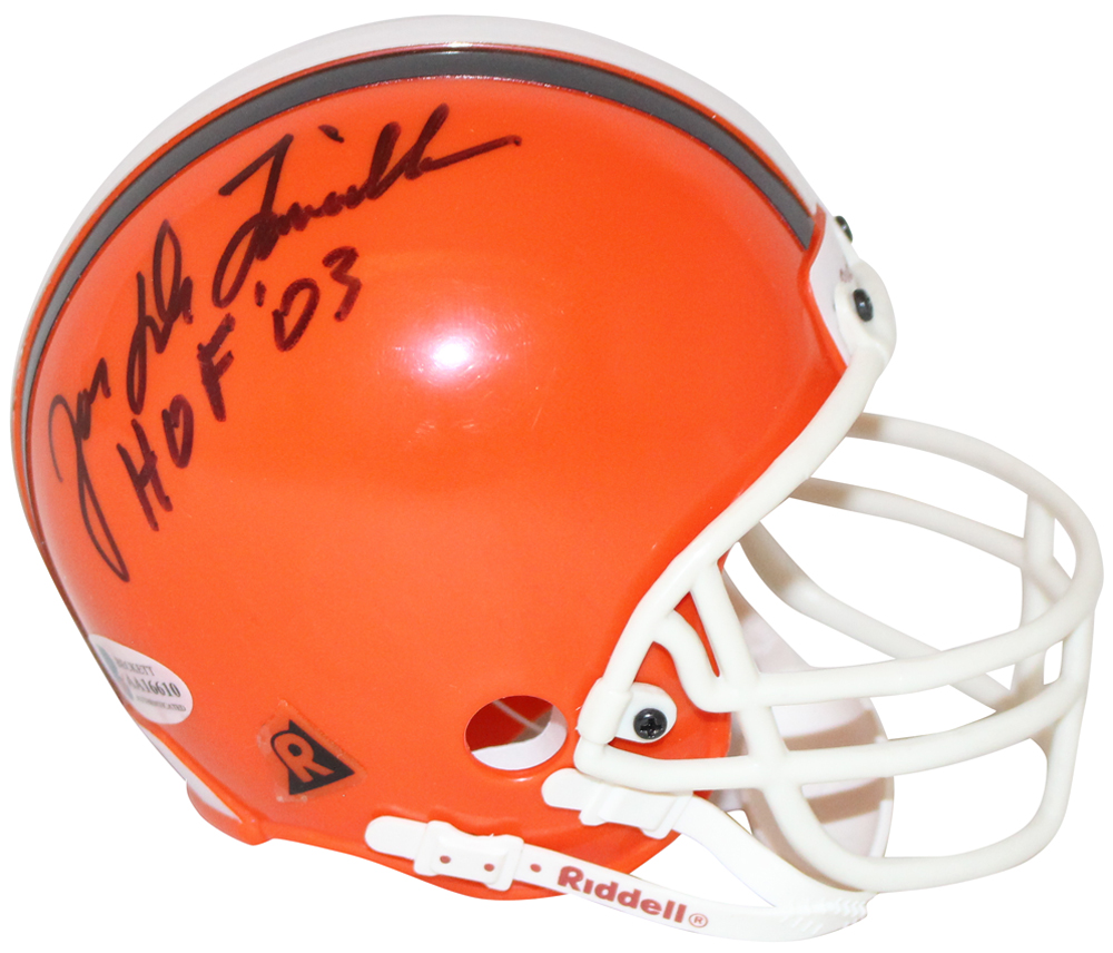 Joe Delamielleure Autographed Cleveland Browns Micro Mini Helmet HOF BAS 31878