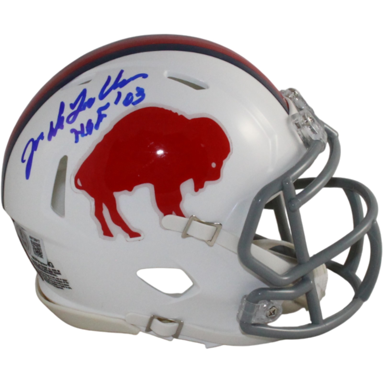 Joe Delamielleure Autographed Buffalo Bills TB Mini Helmet Beckett Witness 54745