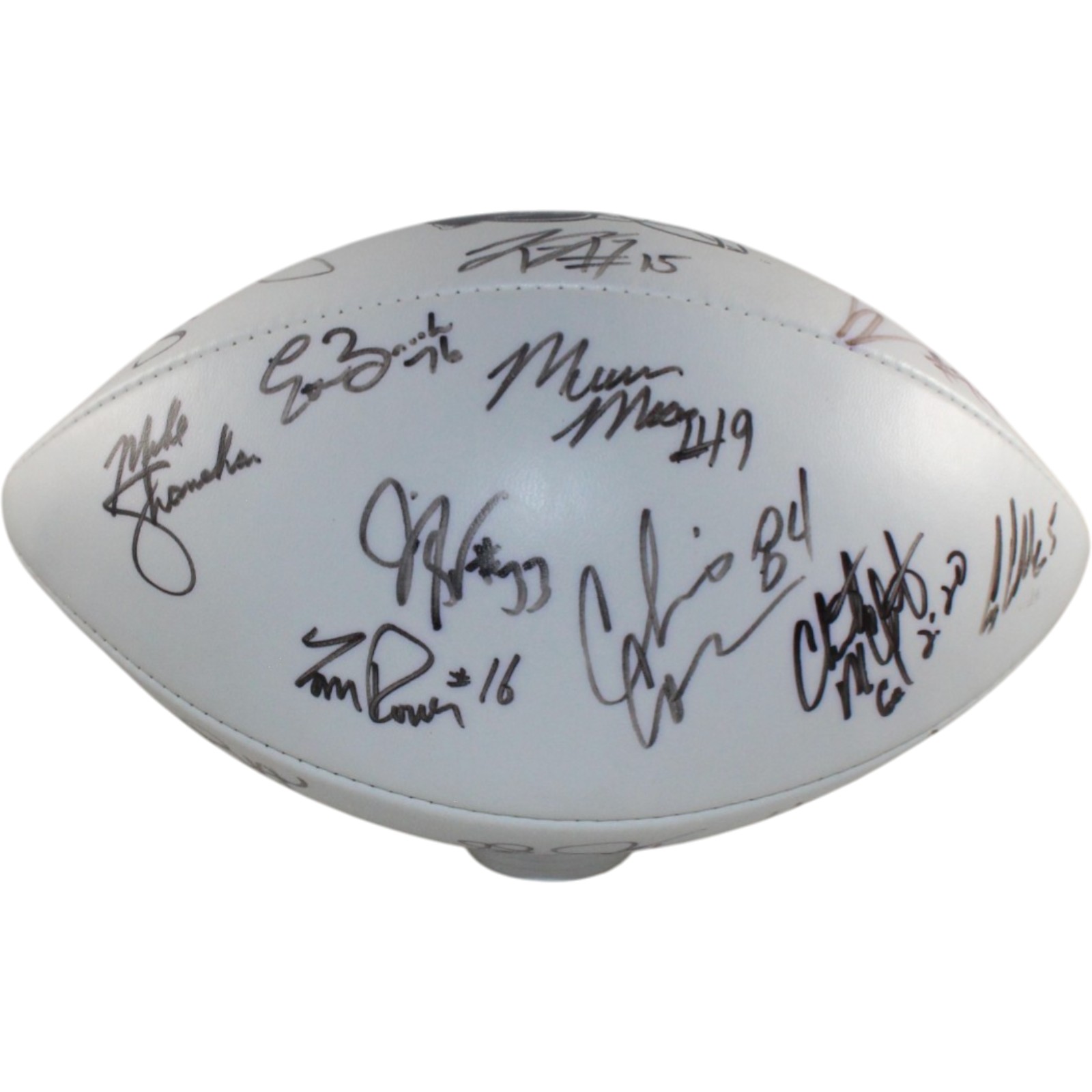 Shanahan Elam Smith +13 Signed Denver Broncos 2002 Team Football Beckett 55429