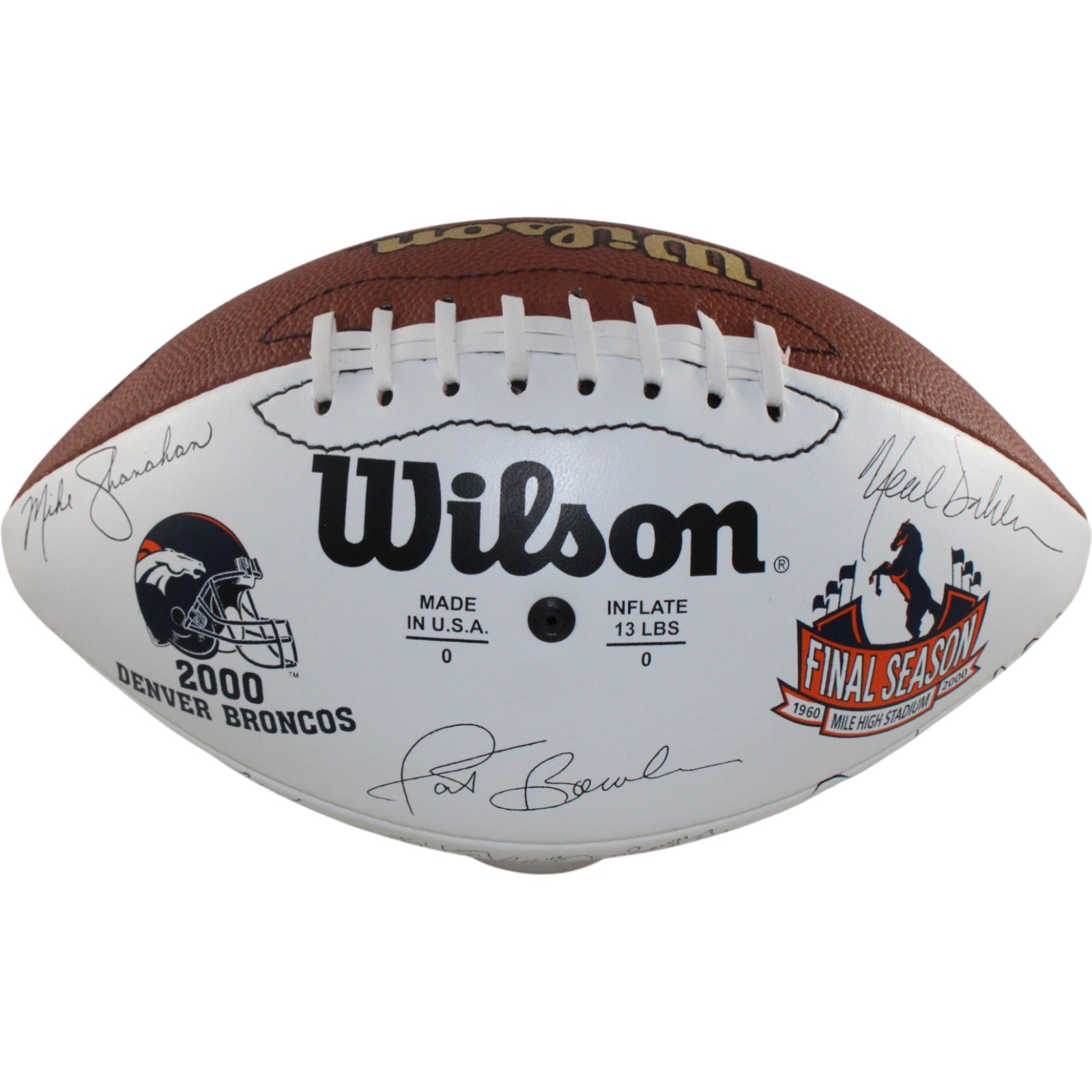 Denver Broncos Wilson Football 2000 Final Season Facsimile Logo Football 55327 4 Denver Broncos Wilson Football 2000 Final Season Facsimile Logo Football 55327