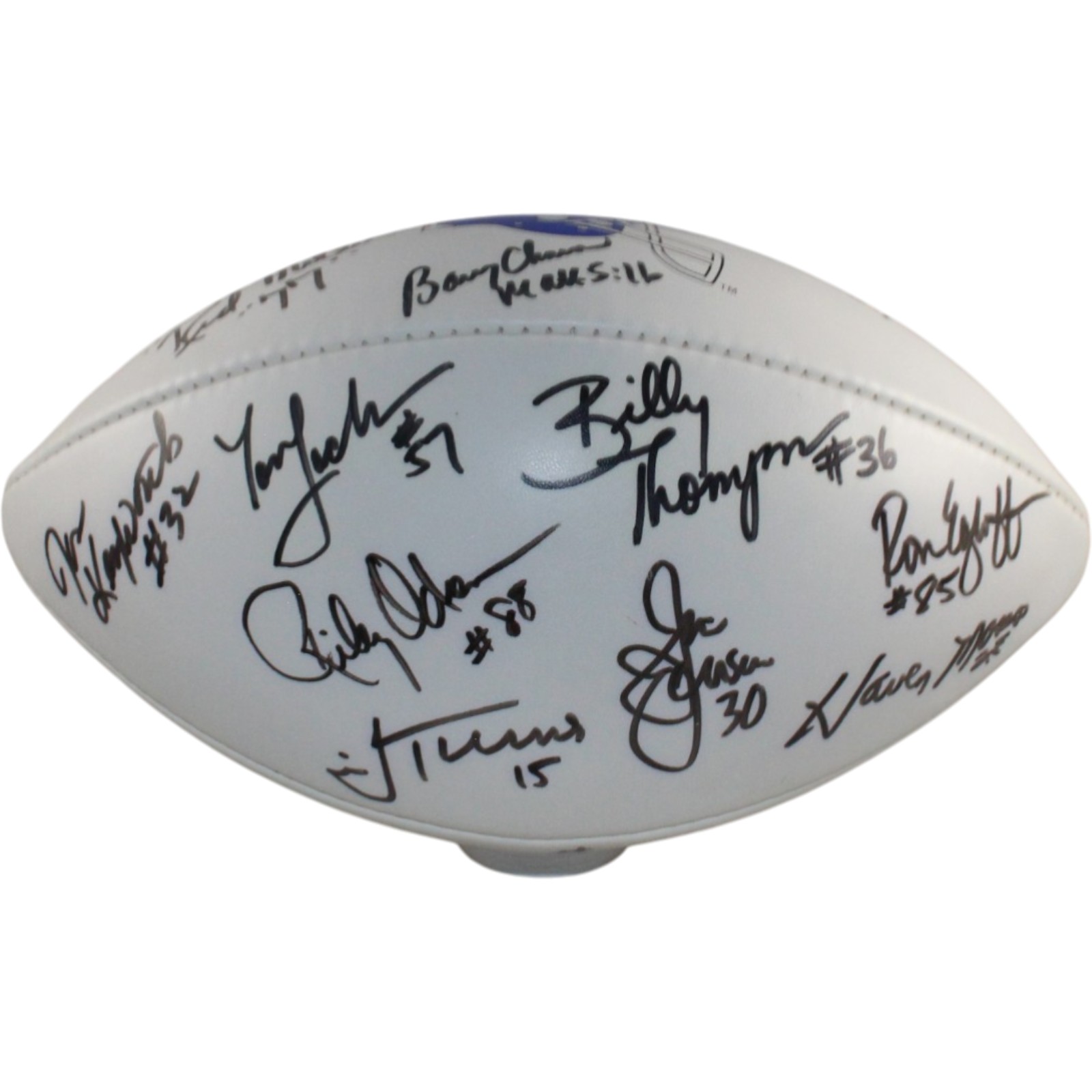 Red Miller Jackson +13 Signed Denver Broncos 1977 Team Football Beckett 55437