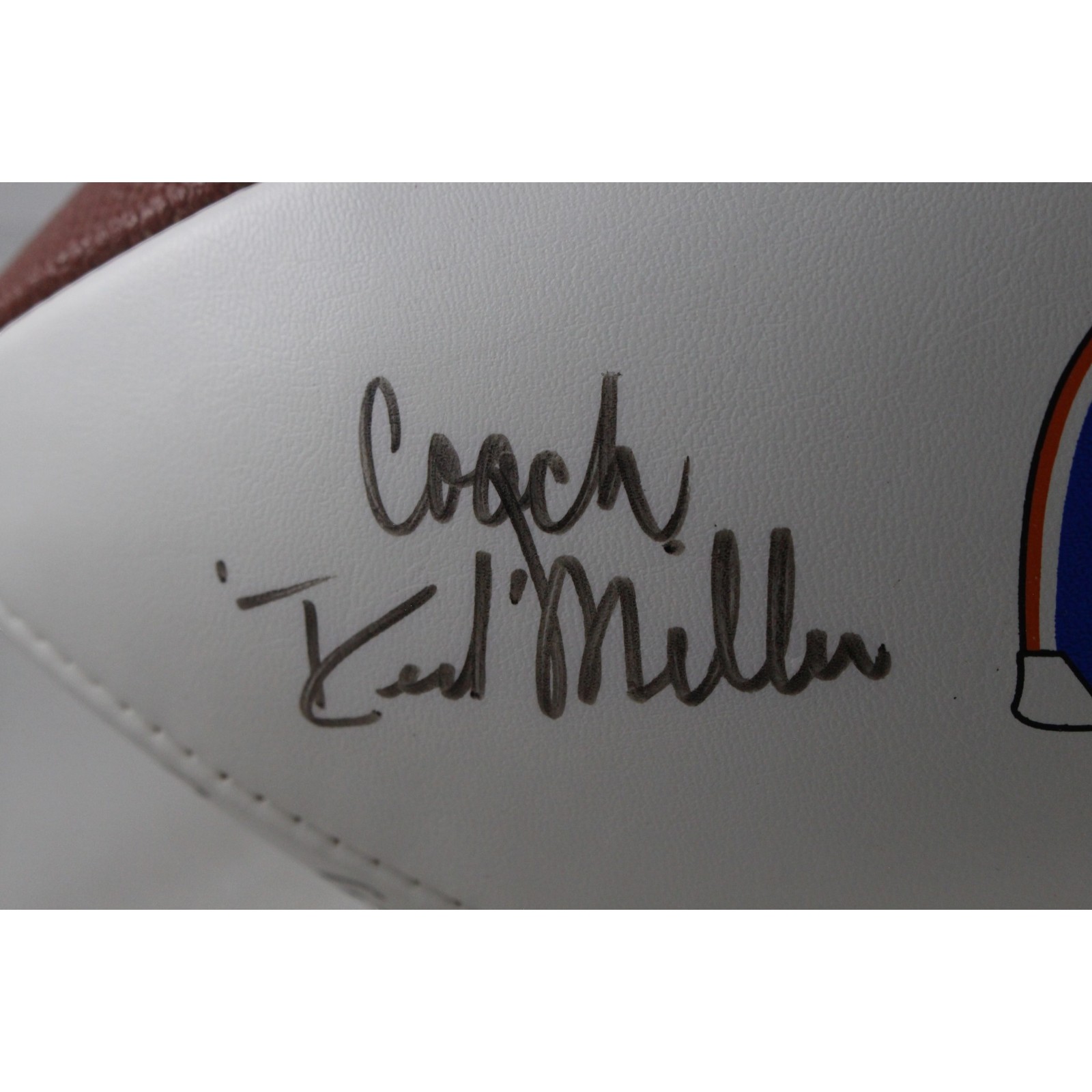 Red Miller Morton +13 Signed Denver Broncos 1977 Team Football Beckett 55438
