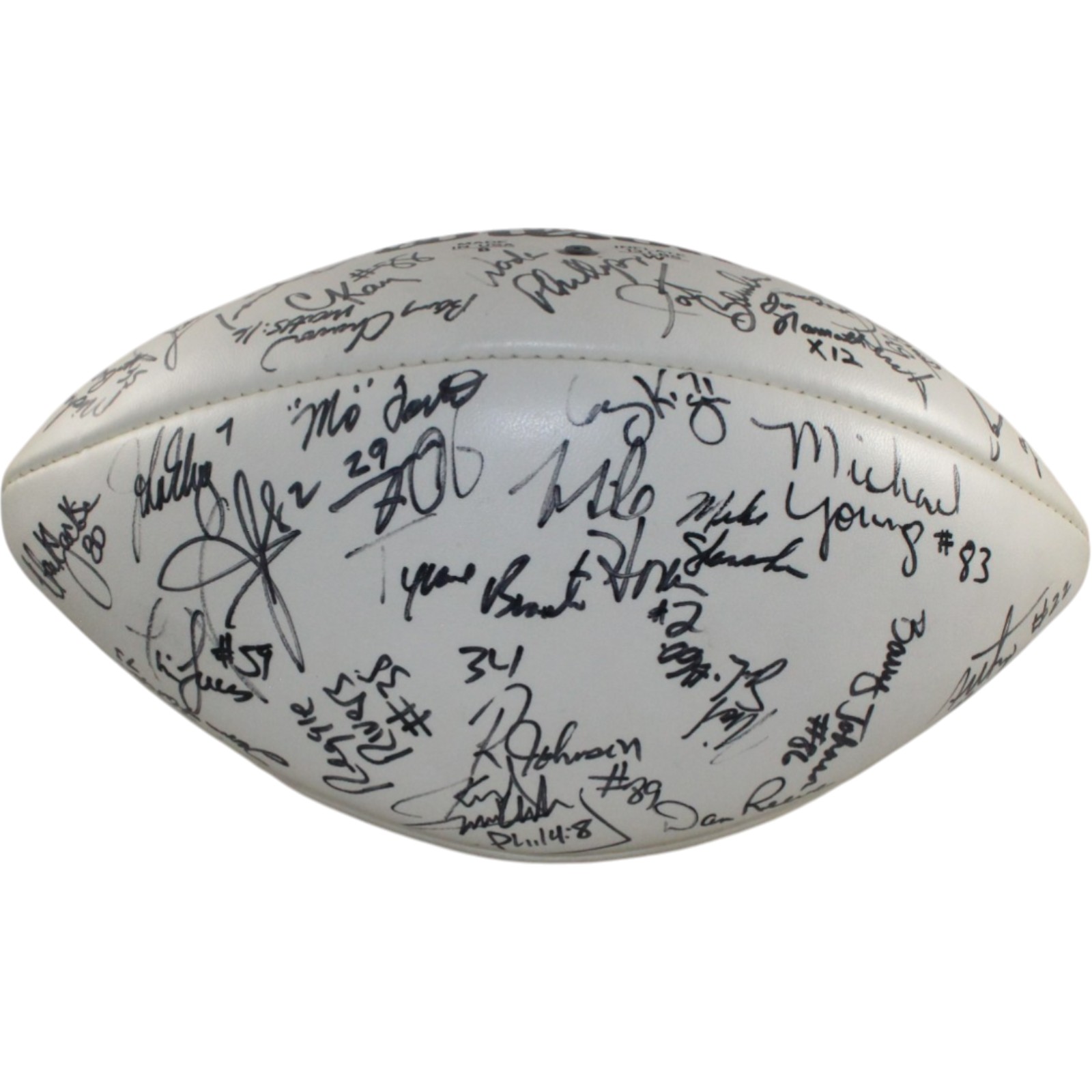 Bowlen Namath Elway Reeves +39 Signed Denver Broncos Football Beckett 55436