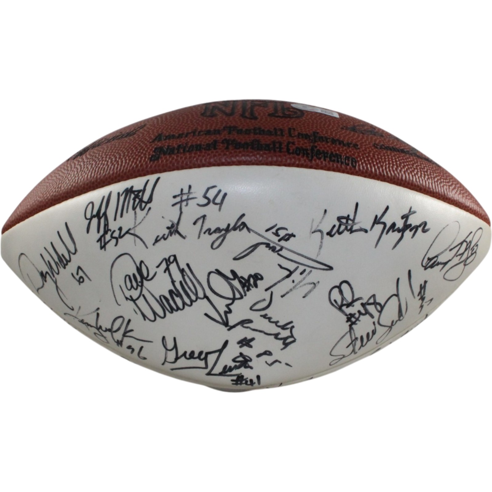 Bowlen Namath Elway Reeves +39 Signed Denver Broncos Football Beckett 55436 3 Bowlen Namath Elway Reeves +39 Signed Denver Broncos Football Beckett 55436