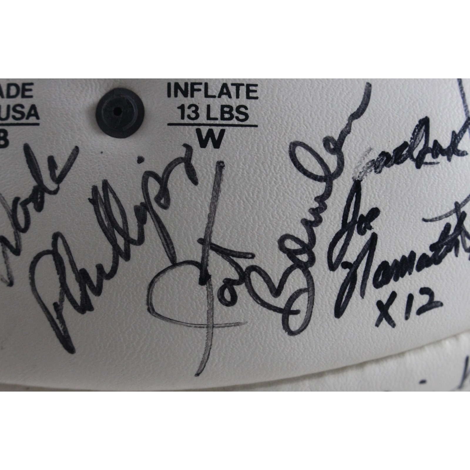 Bowlen Namath Elway Reeves +39 Signed Denver Broncos Football Beckett 55436 5 Bowlen Namath Elway Reeves +39 Signed Denver Broncos Football Beckett 55436