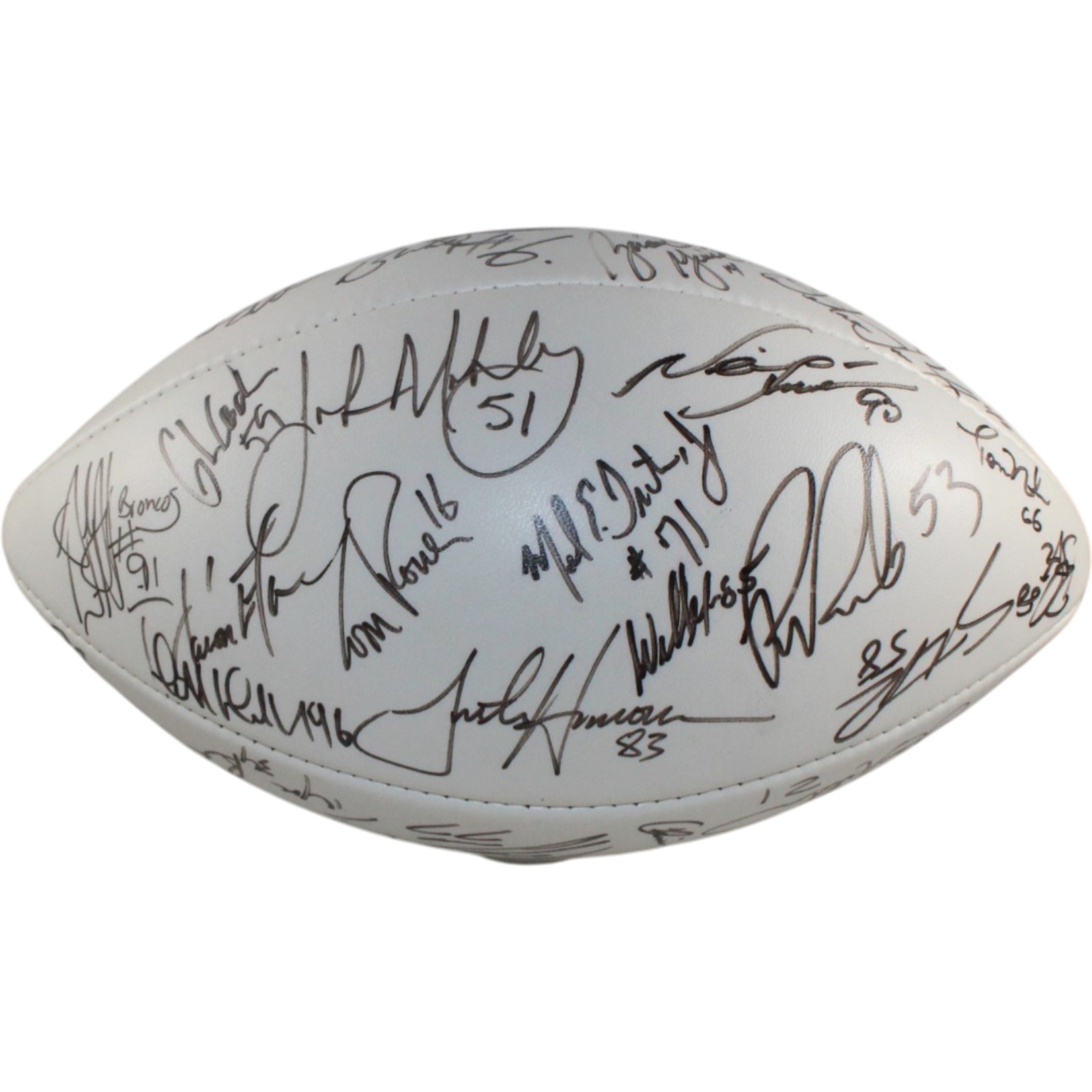 Elway Shanahan Nalen +38 Signed Denver Broncos 98 Team Football Beckett 55432