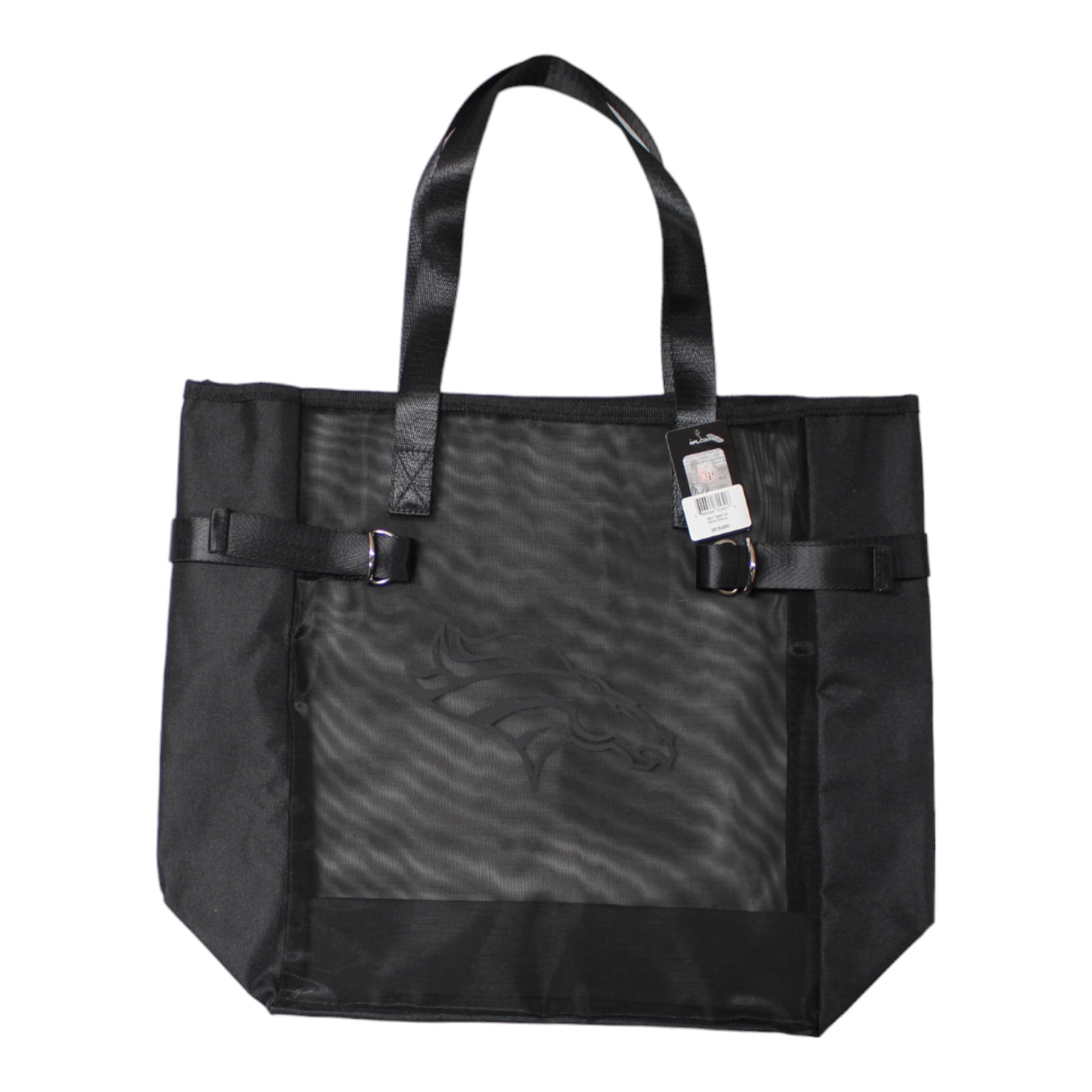 Denver Broncos Black Mesh Tote-Tailgate Bag Large