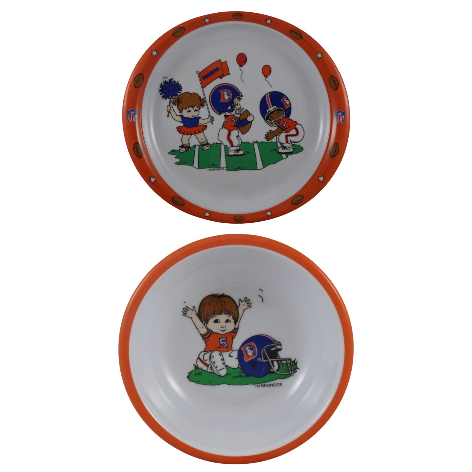 Denver Broncos 9" Plate 5" Bowl Vintage Selandia Designs Collectible 55495