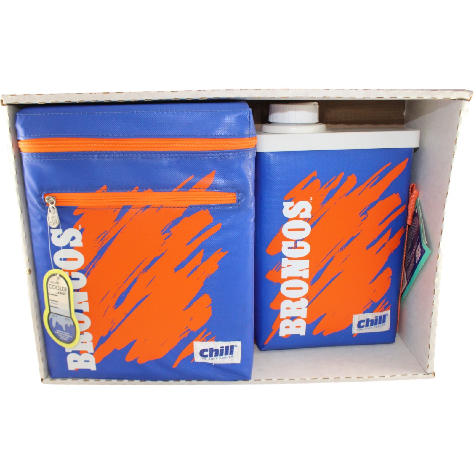 Denver Broncos Vintage Chill Cooler Thermos Combo 55322