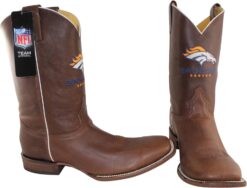 Denver Broncos NFL Mens Leather New Size 13 Stitched Cowboy Boots 14479