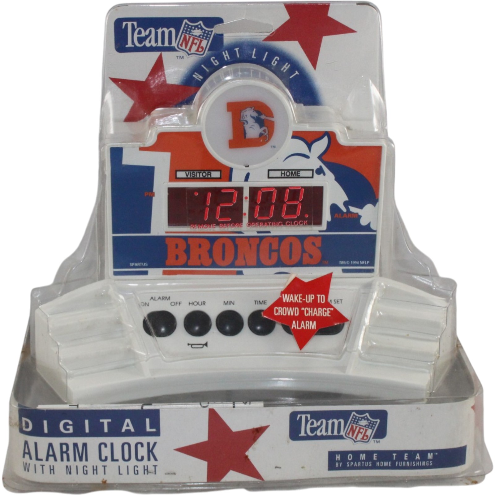 Denver Broncos Scoreboard Vintage Digital Alarm Clock 55342