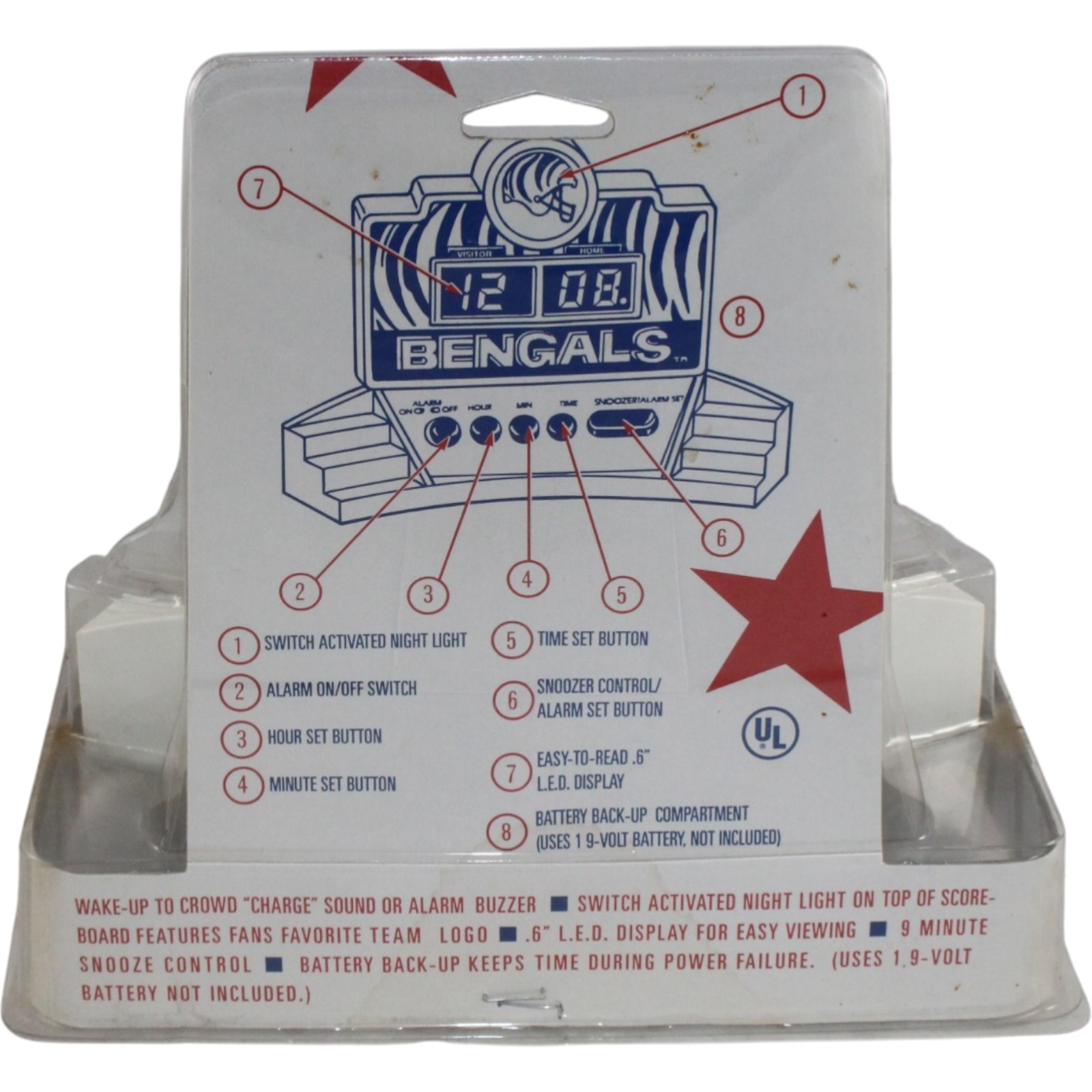 Denver Broncos Scoreboard Vintage Digital Alarm Clock 55342 2 Denver Broncos Scoreboard Vintage Digital Alarm Clock 55342