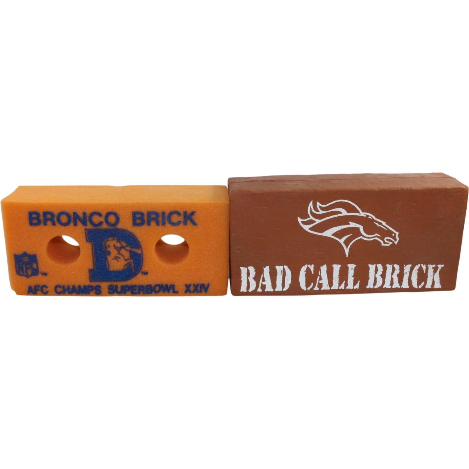 Denver Broncos Foam Brick Lot Collectible Bad Call Brick AFC Championship 56231