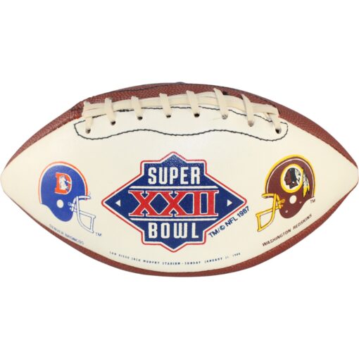Denver Broncos Washington Redskins Super Bowl XXII Football Deflated As Is 59423