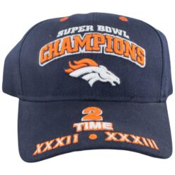 Denver Broncos 2 Time Super Bowl Champions Blue Adjustable Hat 55718