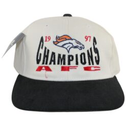 Denver Broncos 1997 AFC Champions White Starter Snapback Hat 55722