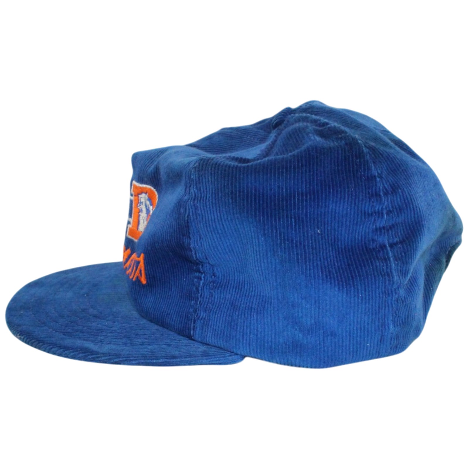 Denver Broncos Blue Vintage Old Script Throwback Corduroy Hat 55736
