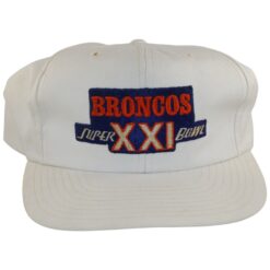 Denver Broncos Super Bowl XXI Throwback White Snapback Hat 55721