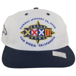 Denver Broncos Super Bowl XXXII Logo Gameday White Snapback Hat 55724