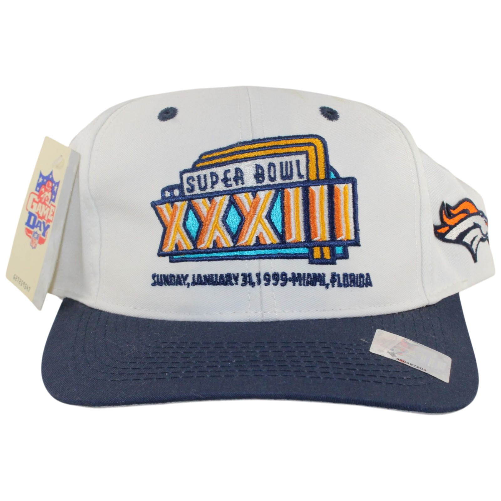 Denver Broncos Super Bowl XXXIII White "Gameday" Snapback Hat 55708