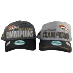 Denver Broncos 2 Hat Lot Conference Champs Super Bowl 50 Hats 55716