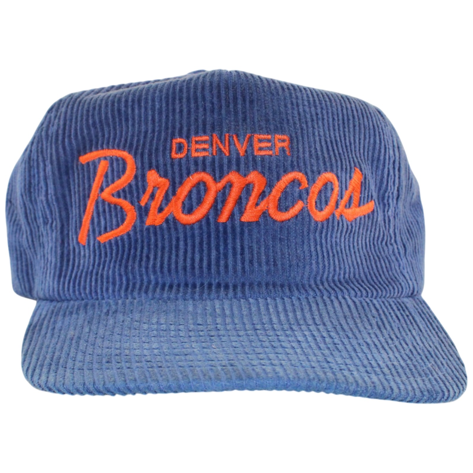 Denver Broncos Navy Blue Faded "The Cord" Corduroy Adjustable Hat 55717