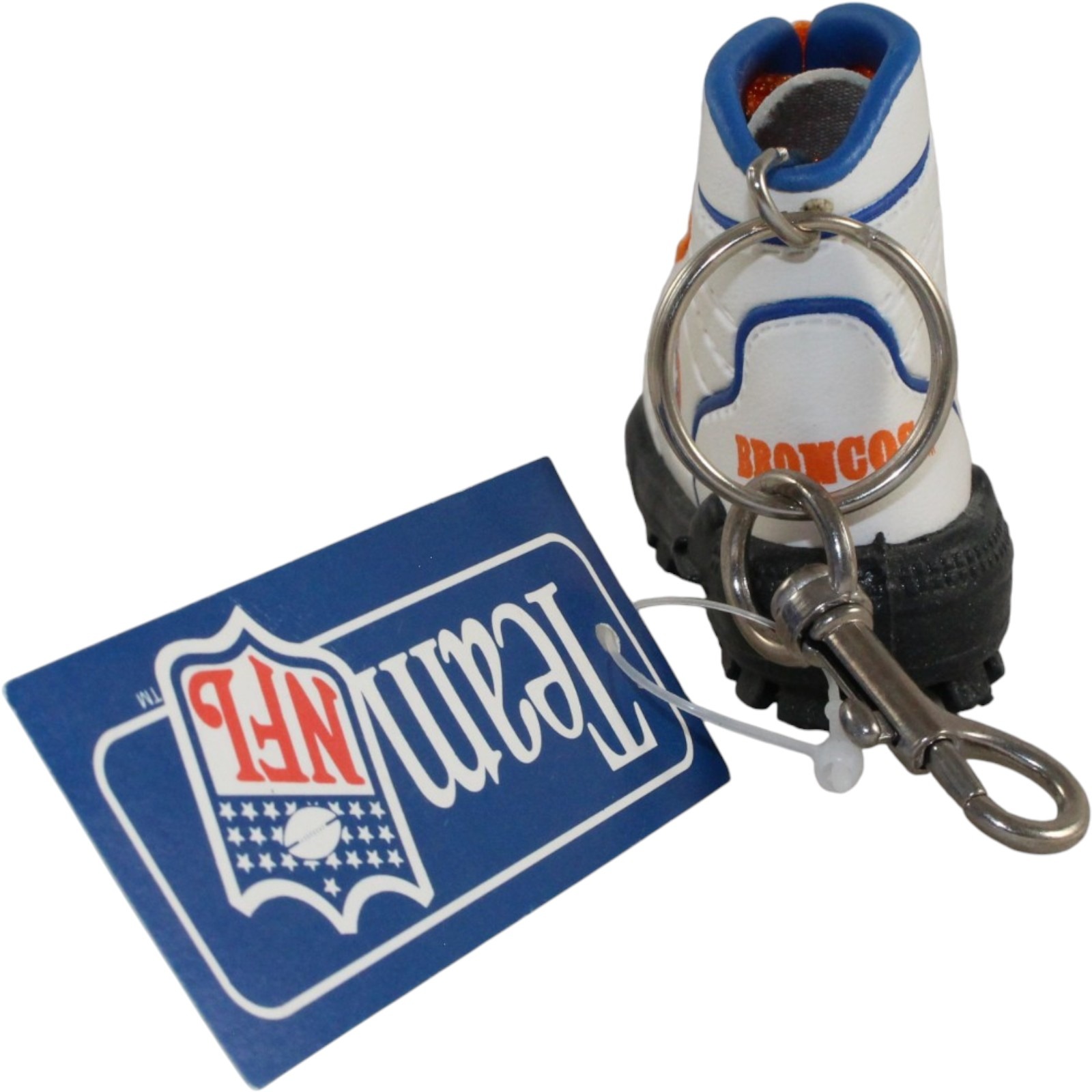Denver Broncos 1992 Football Cleat Shoe Key Chain Collectible Vintage 57990 2 Denver Broncos 1992 Football Cleat Shoe Key Chain Collectible Vintage 57990